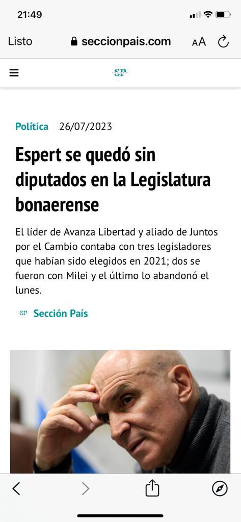 EstebanDeSF's tweet image. Espert... La valija más cara de todas las que puso Larreta.
La excusa de ampliar el espacio politico se disuelve como el ABL de los porteños en campaña