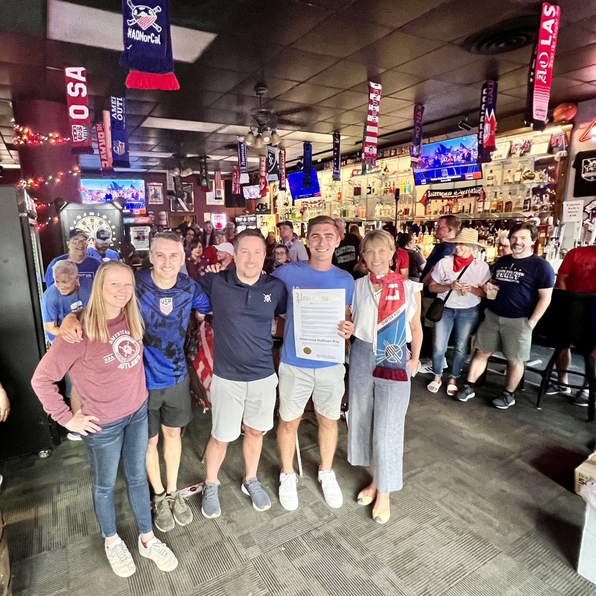 USA! USA! 🇺🇸⚽

Cheering on the USA Women’s World Cup team with the American Outlaws – a United States Soccer fan group founded right here in #LNK, which has grown to includes 200 chapters and 25,000 members in cities across the U.S. and abroad. Go <a href="/USWNT/">U.S. Women's National Soccer Team</a>!