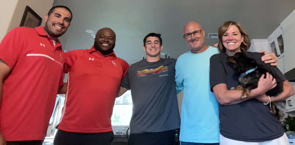 CoachNickOlvera's tweet photo. Had a blast hanging out with @Daniel_Bastion and family! They are all in for the Canyon Cougars and Danny is a true #RockBoy 

#RedBurnsBrighter🔴🔥 https://t.co/ShuZEEgRZV