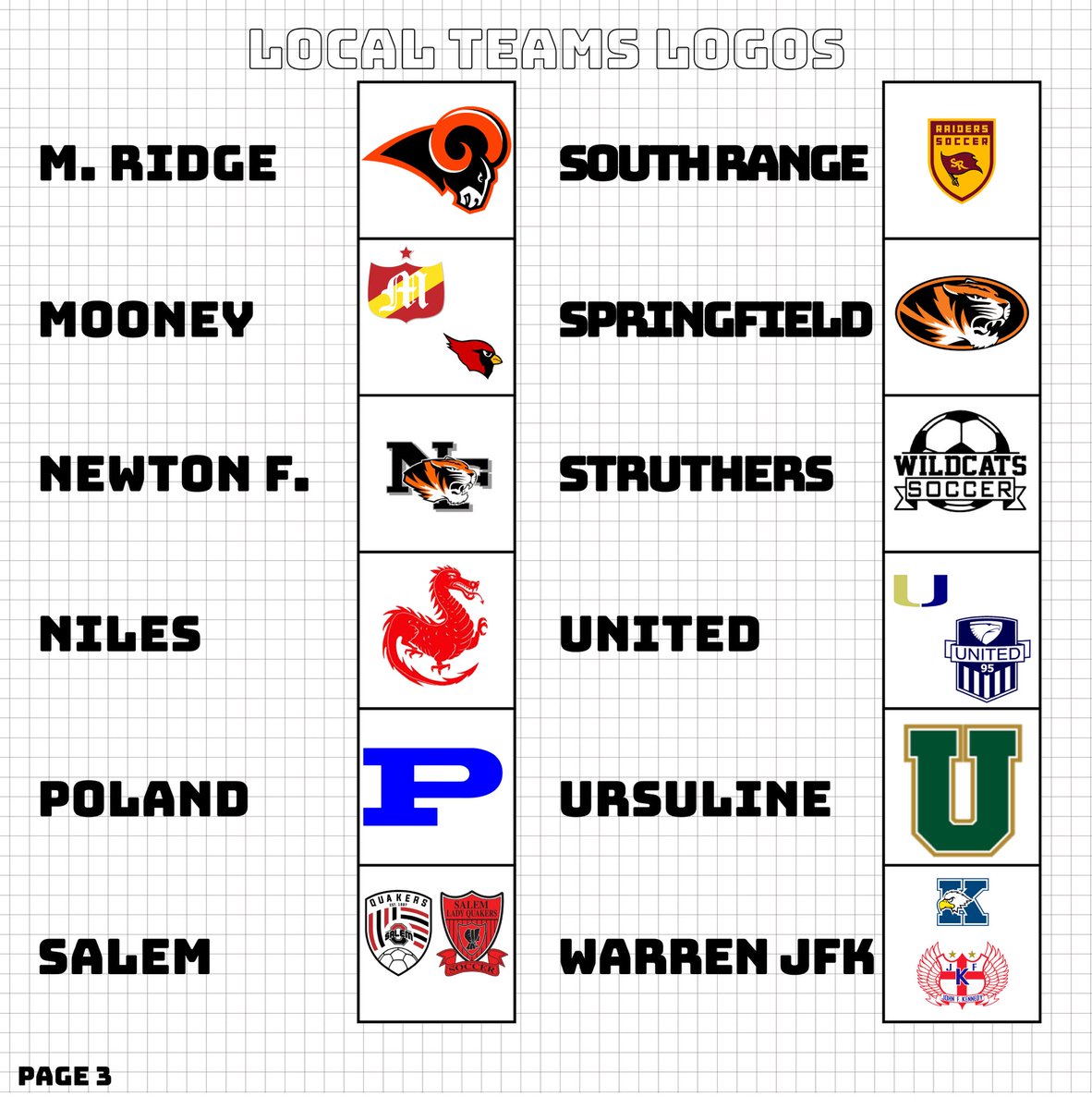 Here is what each team’s logo looks like. If you use a different one; Go to our website and submit it by AUG 1. #steelvalleysvs #ohio #highschool #soccer #logo ⚽️