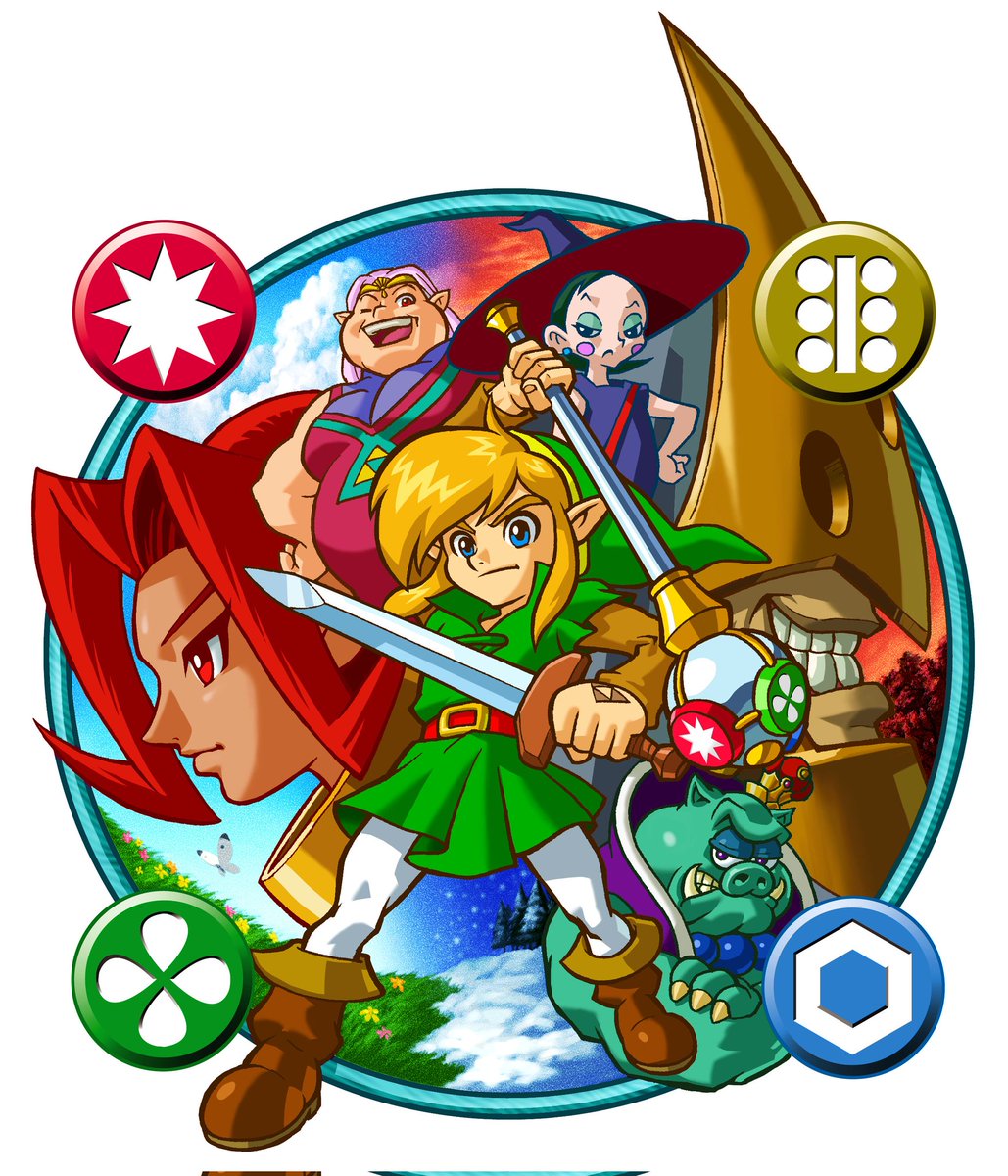 danielreen's tweet photo. Mal saiu e o perfil japonês já publicou as artworks em alta resolução de The Legend of Zelda Oracle of Ages e Oracle of Seasons #NintendoSwitch https://t.co/uRw7UY3kDK