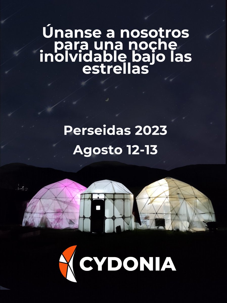 CarolinaMoreno's tweet photo. La @FundCydonia nos tiene una super invitación. Una de las cosas que tenemos que hacer en la vida es ver una lluvia de estrellas. Una experiencia que estará acompañada de muchos aprendizajes. Más info en https://t.co/TPtNMg05r2 https://t.co/z3hqamjxdo