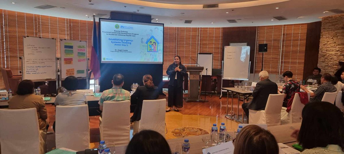 ZFF_foundation's tweet photo. Day 2 of PLDP Module 1 starts with a session on Systems Thinking, a tool for analyzing complex challenges in implementing UHC. Members of the health team shared their thoughts on issues about the health system after watching the “Buklog:The Story of Leah”.
#ZFF4UHC
#BayangMalusog https://t.co/ujXW5lSivc