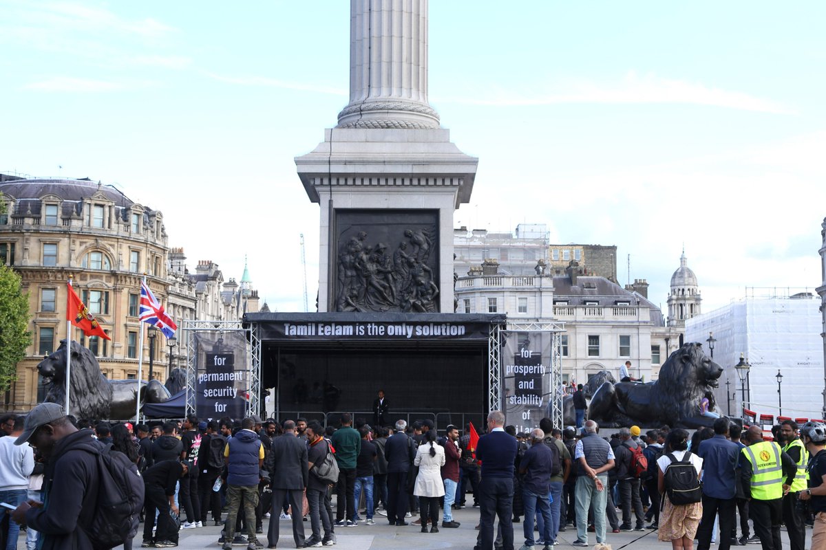 TamilGuardian's tweet photo. 🚨British Tamils gather in Trafalgar Square for 40th anniversary of Black July https://t.co/jpjlcOEqyJ