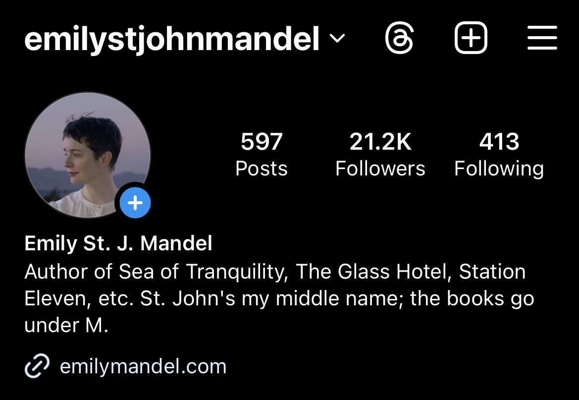 Emily St. J. Mandel (@emilymandel) on Twitter photo Instagram: Instagram: