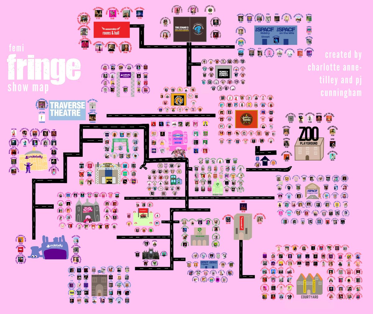 PRESENTING THE 2023 #FEMIFRINGE MAP...

We are so delighted to share the new and improved #femifringe map. Use this handy guide to find incredible female and non-binary talent at #edfringe this year! 

View the high res version here: tinyurl.com/2ctsnhdw