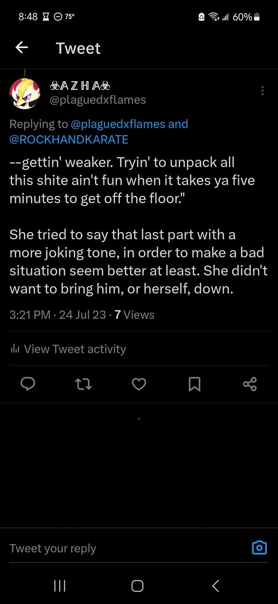 //This is what I mean when I say I can't see peoples replies sometimes! It tells me there's one, but it doesn't seem to exist. Sometimes it even says that the account that replied doesn't even exist. It's infuriating!