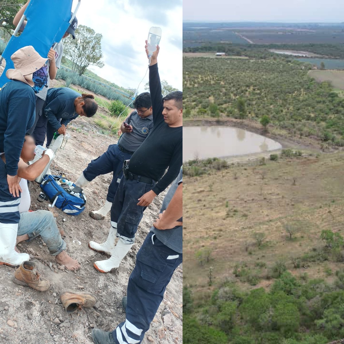 TuEnlaceLibre's tweet photo. Tras 24 horas de búsqueda, equipo de Protección Civil y Bomberos encontró a Antonio Murillo "Toñito", un hombre que no puede hablar que se extravió al separarse de su padre al caerse. Fue hallado en un campo de agave en San Diego de Alejandría, Jalisco. https://t.co/hiOr9hLJe4 https://t.co/4jspgdMhp5