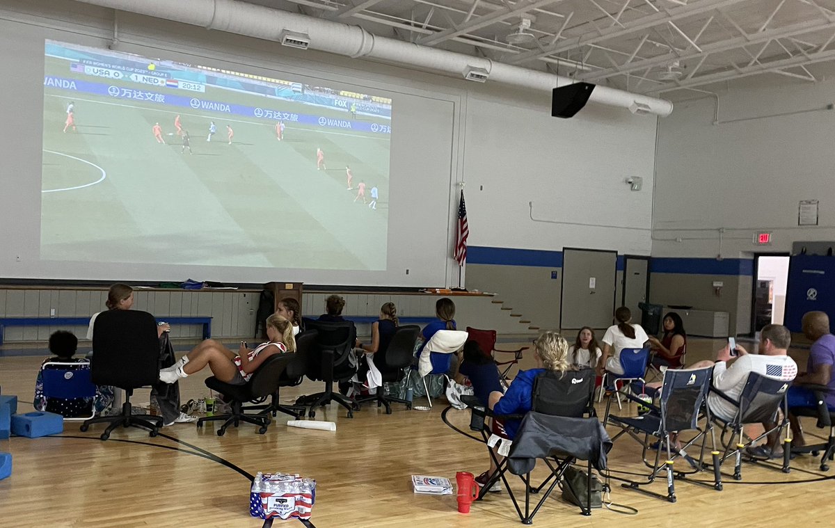 Lady_Ads_Soccer's tweet photo. #LadyAds ready to cheer on the USWNT with a USA themed practice and watch party! #family #thesecolorsdontrun #thesegirlsdo https://t.co/7tY32SQ6U0