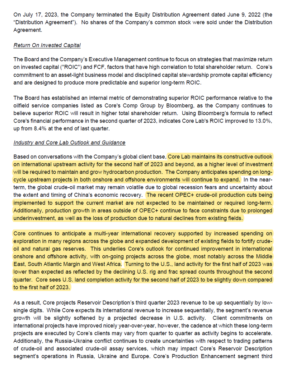 Energy_Tidbits's tweet photo. #CoreLabs Q2 "multi-yr international recovery  .... 
 increased spending on exploration .... across the globe  & expanded development of existing fields ....continued improvement in international onshore & offshore activity, with on-going projects across the globe"

Better than expected international #Oil #NatGas supply in 2020s??

#OOTT