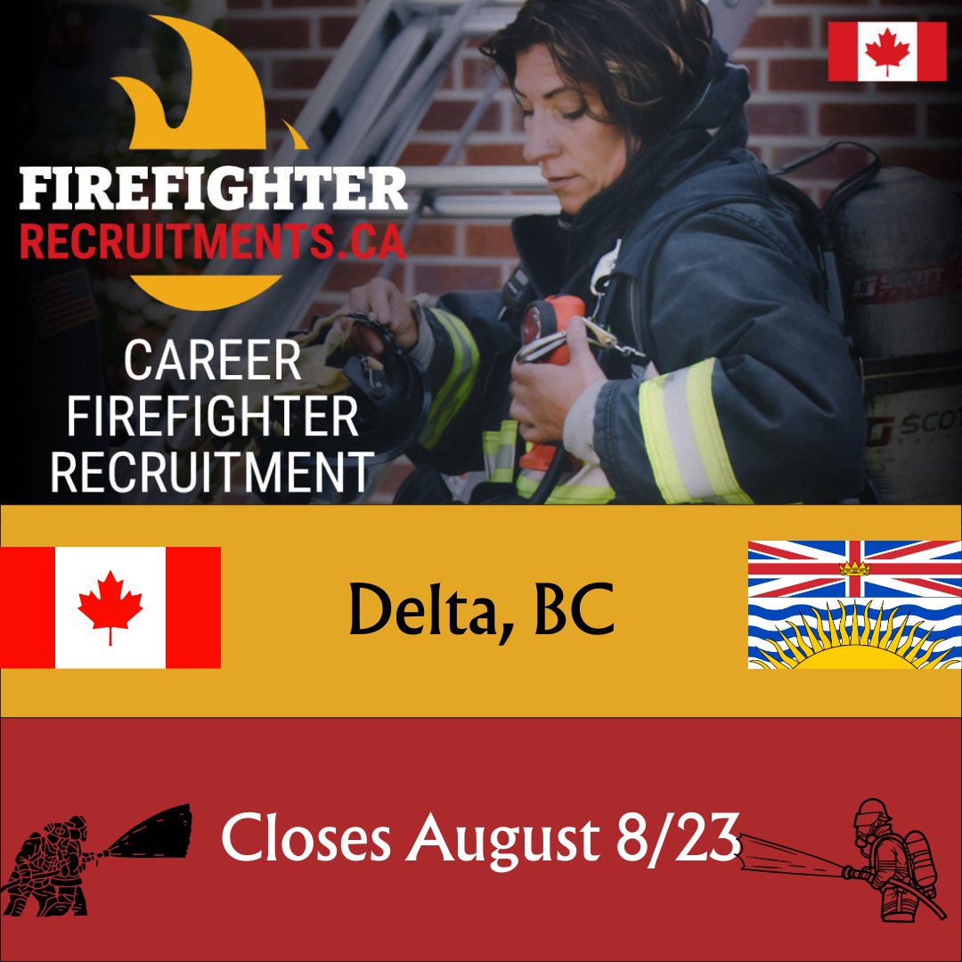 FFRecruitments's tweet photo. https://t.co/ohlLMz2oET
Delta BC Recruiting Firefighters
#delta #deltafire #deltafiredepartment #firejobs https://t.co/U768Ut5Ugo