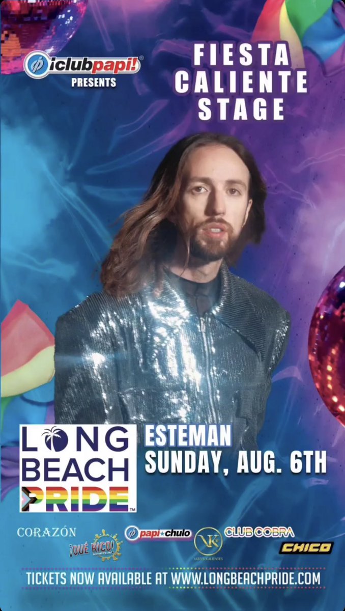 Seeing this fine man for @LongBeachPride @estemanmusic