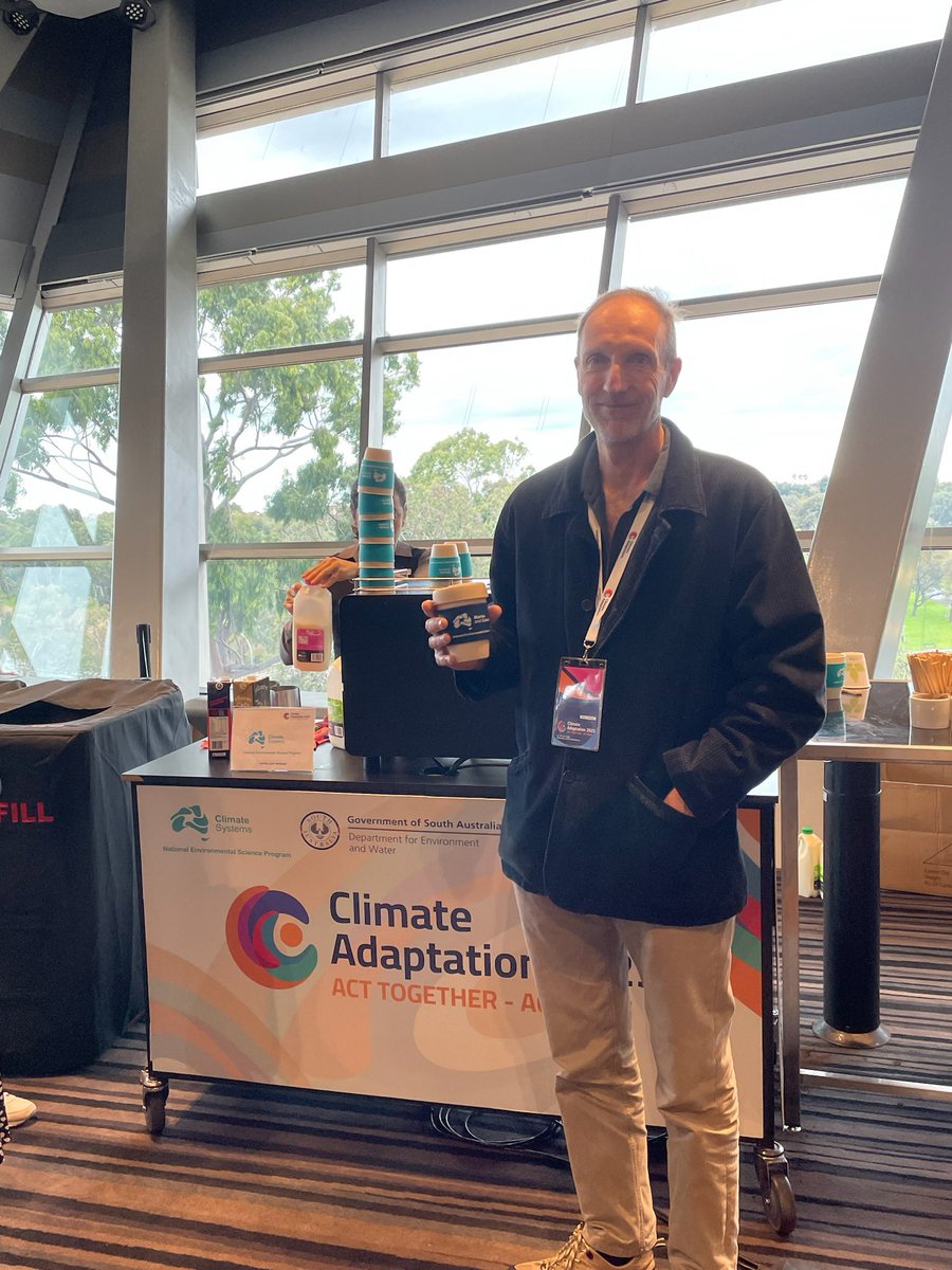 nespclimate's tweet photo. Thanks to our fellow #NESP hub for keeping us caffeinated through #climateadaptation23 @NESPmarinehub 

#climateadapt23 @DCCEEW https://t.co/ABUbUfnOrJ
