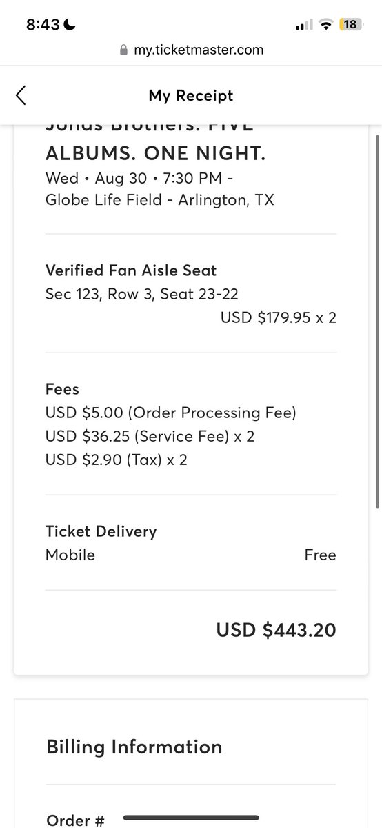 __theantihero__'s tweet photo. THIS IS MY PETITION FOR JONAS BROTHERS/TICKETMASTER TO GIVE EVERYONE A PARTIAL REFUND WHO PAID MORE AS A VERIFIED FAN!!!
please rt/tag jonas brothers/ticketmaster.
yall cant just charge higher prices for verified fan and hope people dont notice the tickets drop in price. https://t.co/KAuYRNRRab