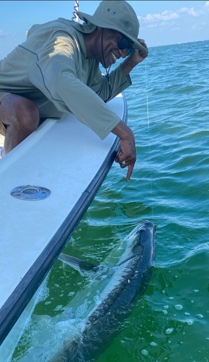 What an unforgettable experience! I've been wanting to go tarpon fishing for decades. However, nothing truly prepared for me the excitement I felt when I finally got the Silver King on the line! #Tarpon #Fishing #Florida #SilverKing #CatchAndRelease