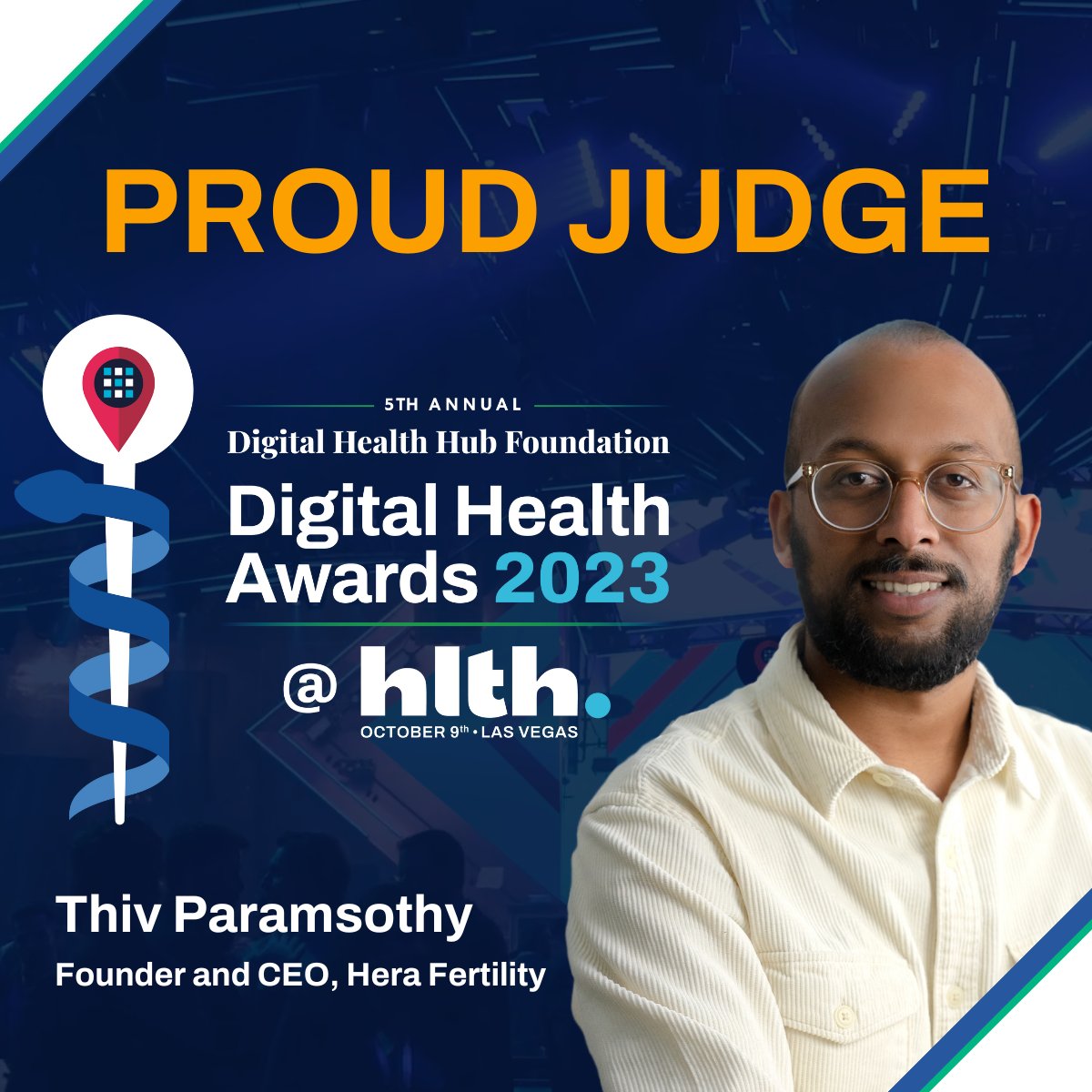 Excited to be a judge for the Digital Health Hub Foundation and Digital Health Awards again - the biggest healthcare award show in the world held at @HLTHEVENT!  

Don't miss the award ceremony Oct 9th! #hlth23 #digitalhealth #health