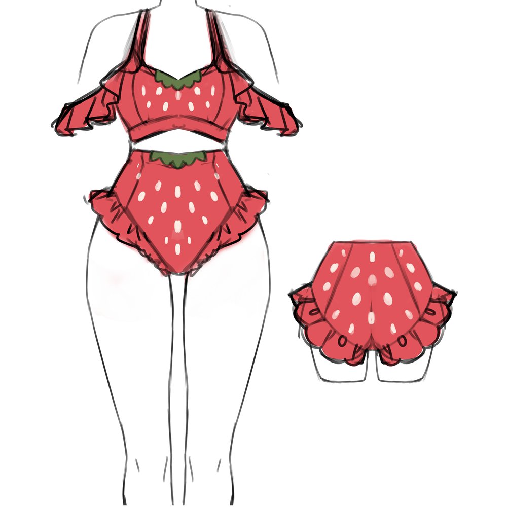 Strawberry swimsuit V2  🍓👙
As requested, a less revealing version 💁‍♀️