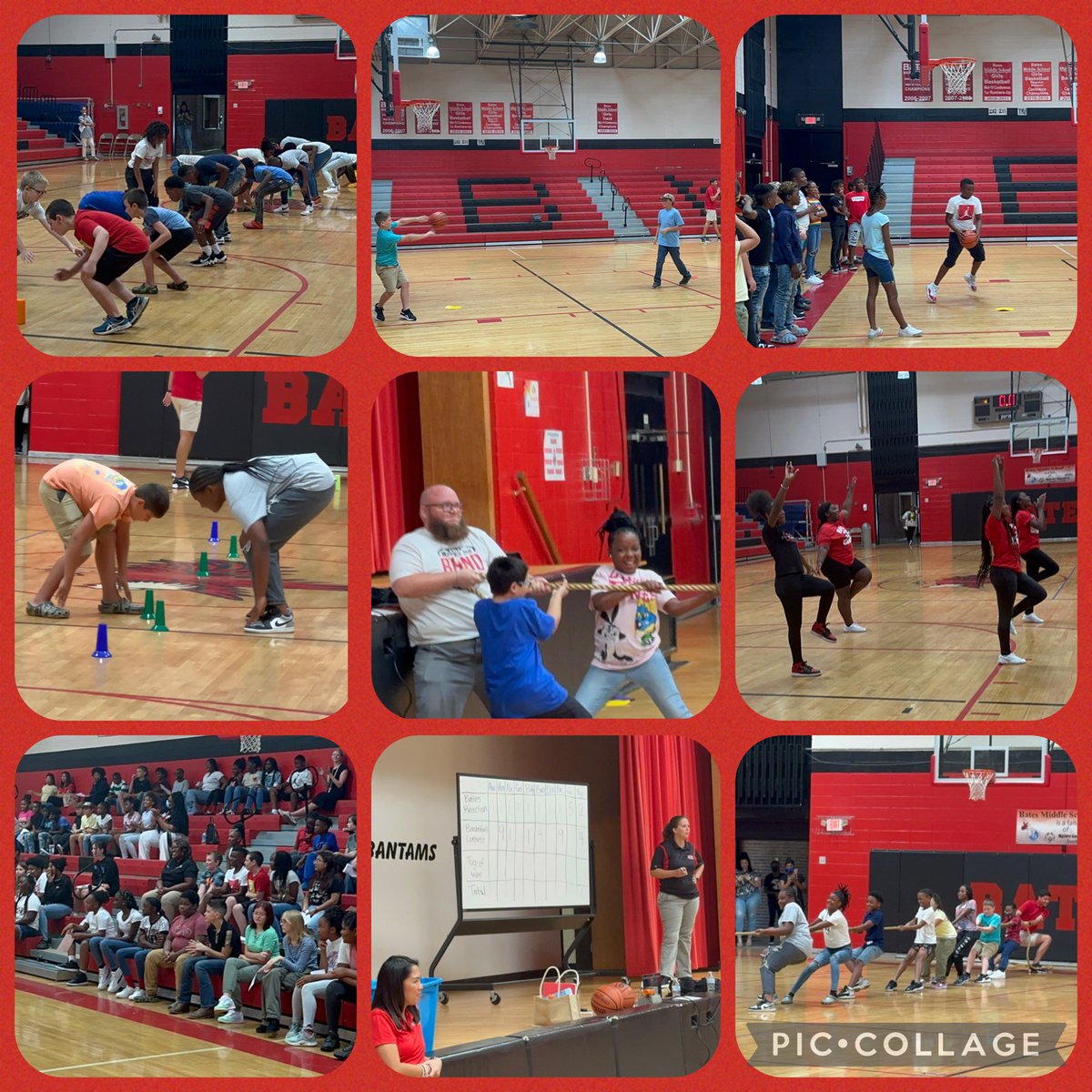 WeAreBates's tweet photo. Bates Middle School’s 6th Grade Bantam Jump Start Camp was a huge success!  Our rising 6th grade students and their parents received a warm welcome along with important information. The “Battle of the Homerooms” was a hit!  We look forward to an amazing school year! #BantamStride https://t.co/vMmgidJCaW