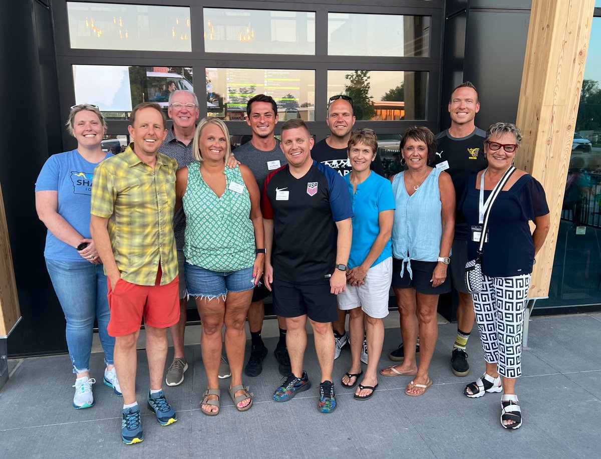 Always a great time to reconnect at the President's Social! Thank you to those that made the trip and making this a special night.  #SHAPEiowa23
