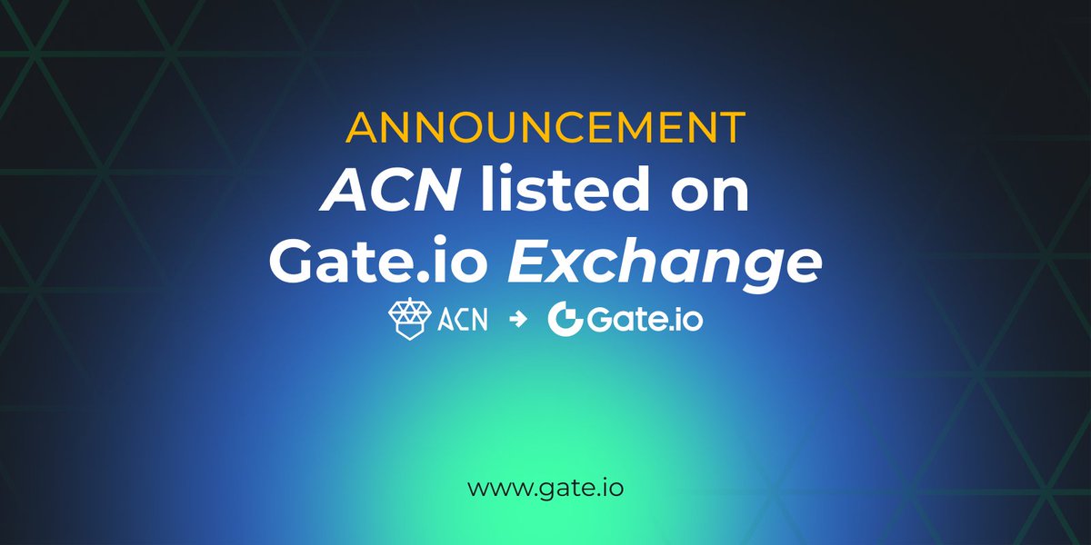 AcornProtocol's tweet image. ACN listed on Gate.io Exchange

We are pleased to announce that ACN has been successfully listed on  Exchange.

Listing Date: July 27th, 2023(UTC)
Listed Coin/Token: ACN
Trading Pair: ACN/USDT