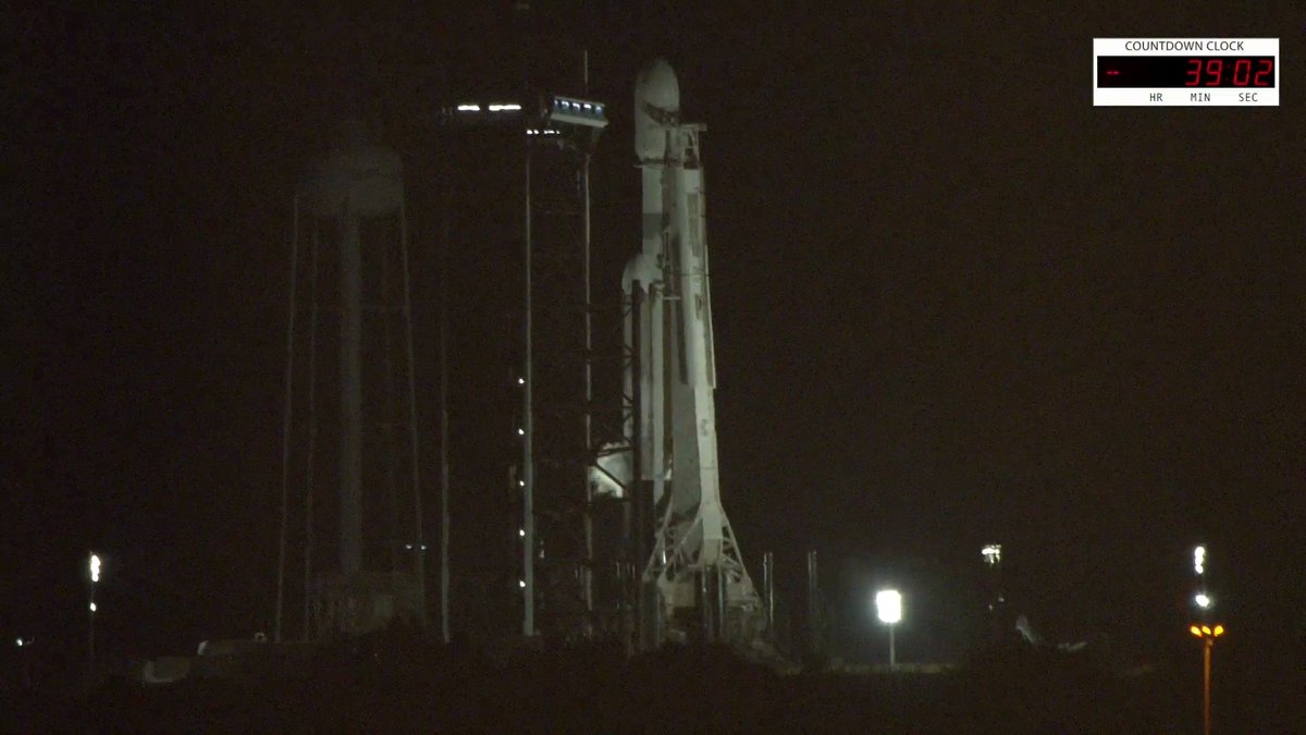 SpaceX is loading propellants aboard the Falcon Heavy for tonight's launch with the Jupiter 3/EchoStar 24. Watch Live: youtube.com/live/mz_Uqx2rw…