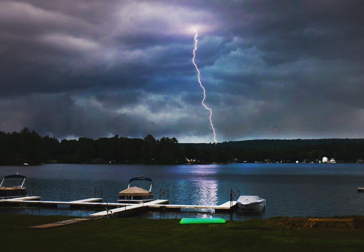 ChrisPetersonTG's tweet photo. Quite a day, sleep tight all. More learning tomorrow. 

Moon too bright to see the Milky Way tonight so here is a lightning shot over Lake Wickaboag. 
@FettuccineSplit thank you and  @tinyklaus for spaces tonight, enjoyable bunch ✨ https://t.co/pFAspOhNHK