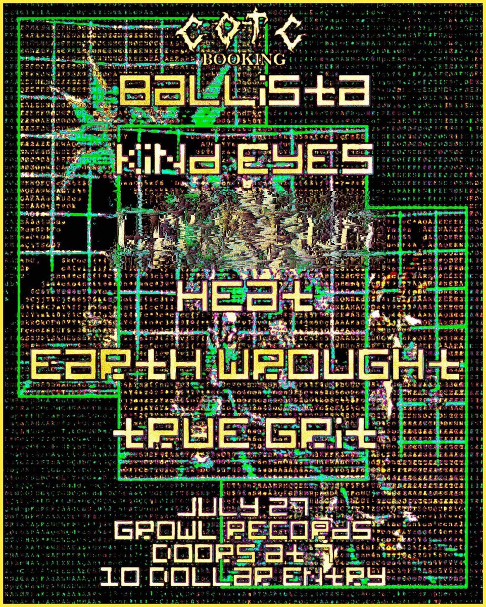 Tomorrow. Our drummer drove out from Colorado to play this. Y'all better go off.