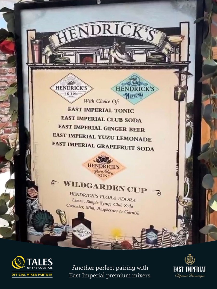 East_Imperial's tweet photo. Exciting to be partnered with @HendricksGin at the World's premier cocktail festival @totc this year!
#OfficialMixerPartner #eisb #tales2023 #talesofthecocktail2023 https://t.co/rxaXvHsFKf