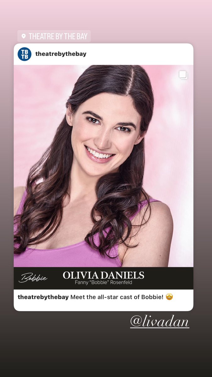 If you’re in the @cityofbarrie at the end of August or early September, catch my daughter Olivia Daniels @livadan as Canadian Olympic medalist #bobbierosenfeld in @theatrebythebay’s production of #Bobbie, a new Canadian play by @RomanekTrudee; directed by #lynnweintraub #theatre