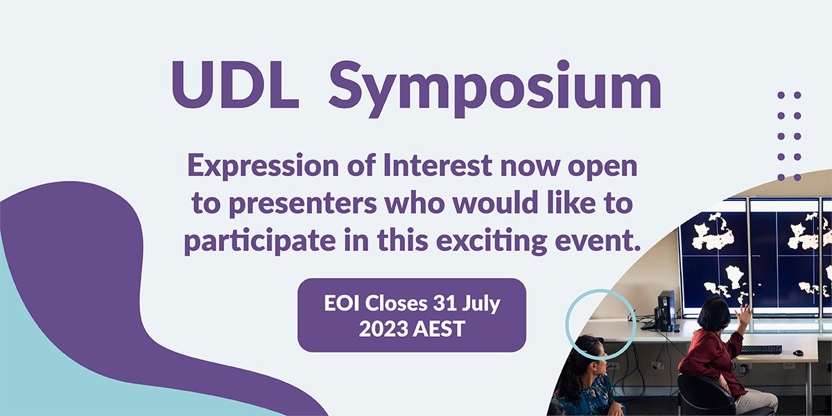 Do you have great UDL practice to share with the sector as part of <a href="/adcet_edu_au/">ADCET</a> inaugural "UDL Symposium: UDL in Action: the WHAT, the WHY and the HOW"? Closes 31 July! #udl #disabilityinclusion #universaldesign lnkd.in/gmMTFsTV