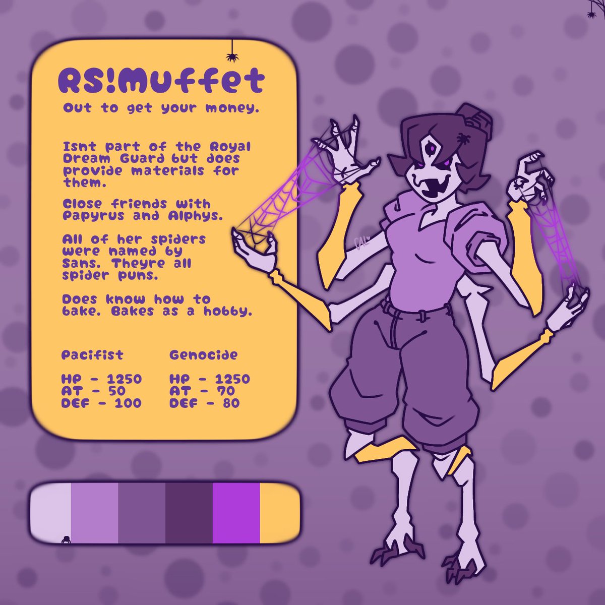 rshift_au's tweet photo. An official design for RS!Muffet
.
.
.
#rshift #realityshift #undertaleau #utmv https://t.co/pys3j7VsQt