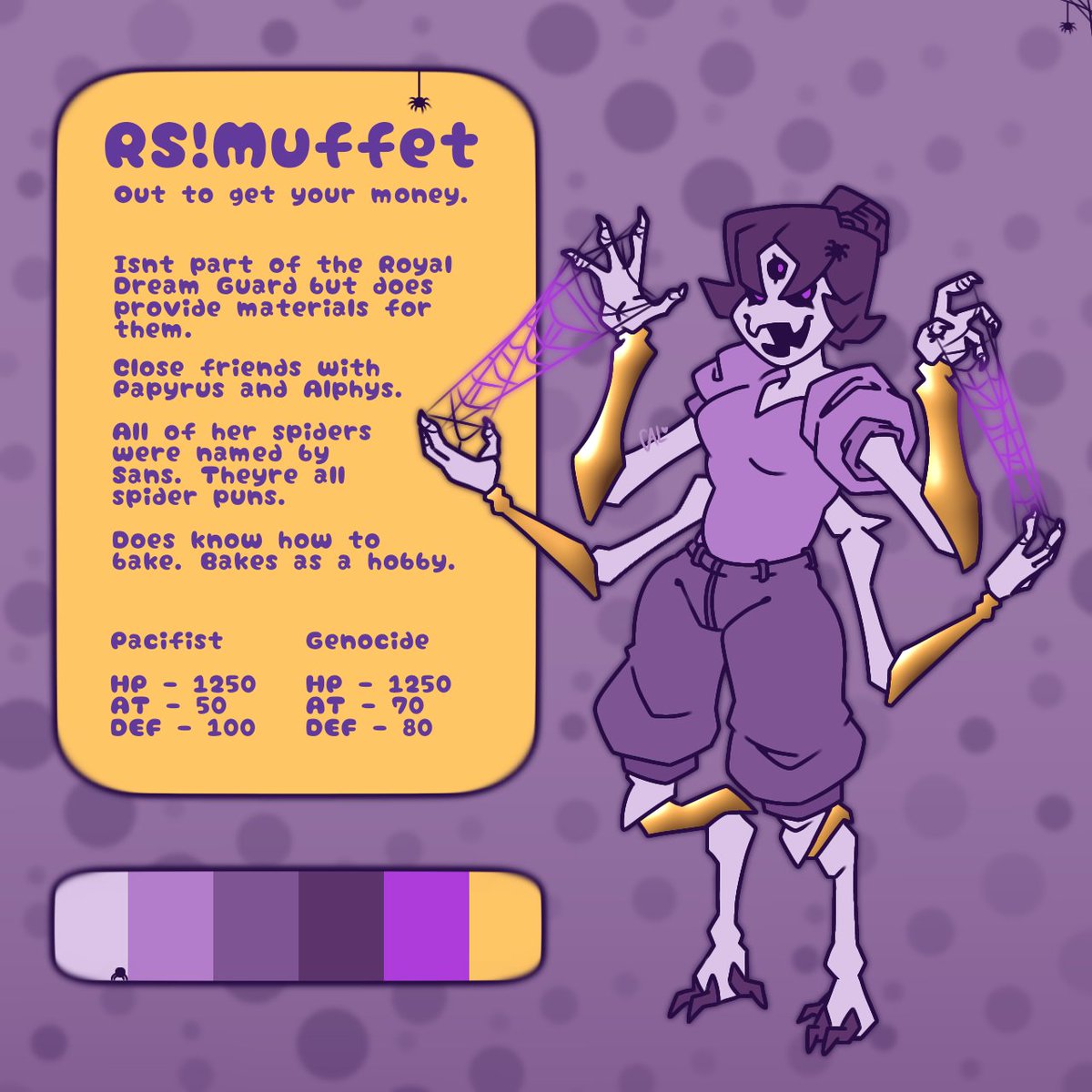 rshift_au's tweet photo. An official design for RS!Muffet
.
.
.
#rshift #realityshift #undertaleau #utmv https://t.co/pys3j7VsQt