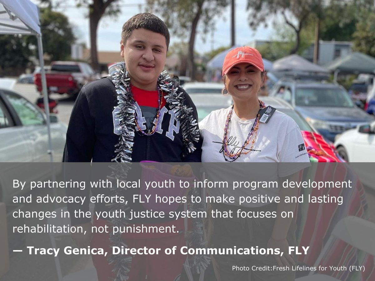 We spoke w/ @FLYprogram_org's Tracy Genica who shared recent advocacy accomplishments of FLY youth. We're pleased to support FLY’s mission of partnering w/ youth to unlock their potential, disrupt the pipeline to prison & advance justice. Read more: sobrato.com/news/grantee-s…