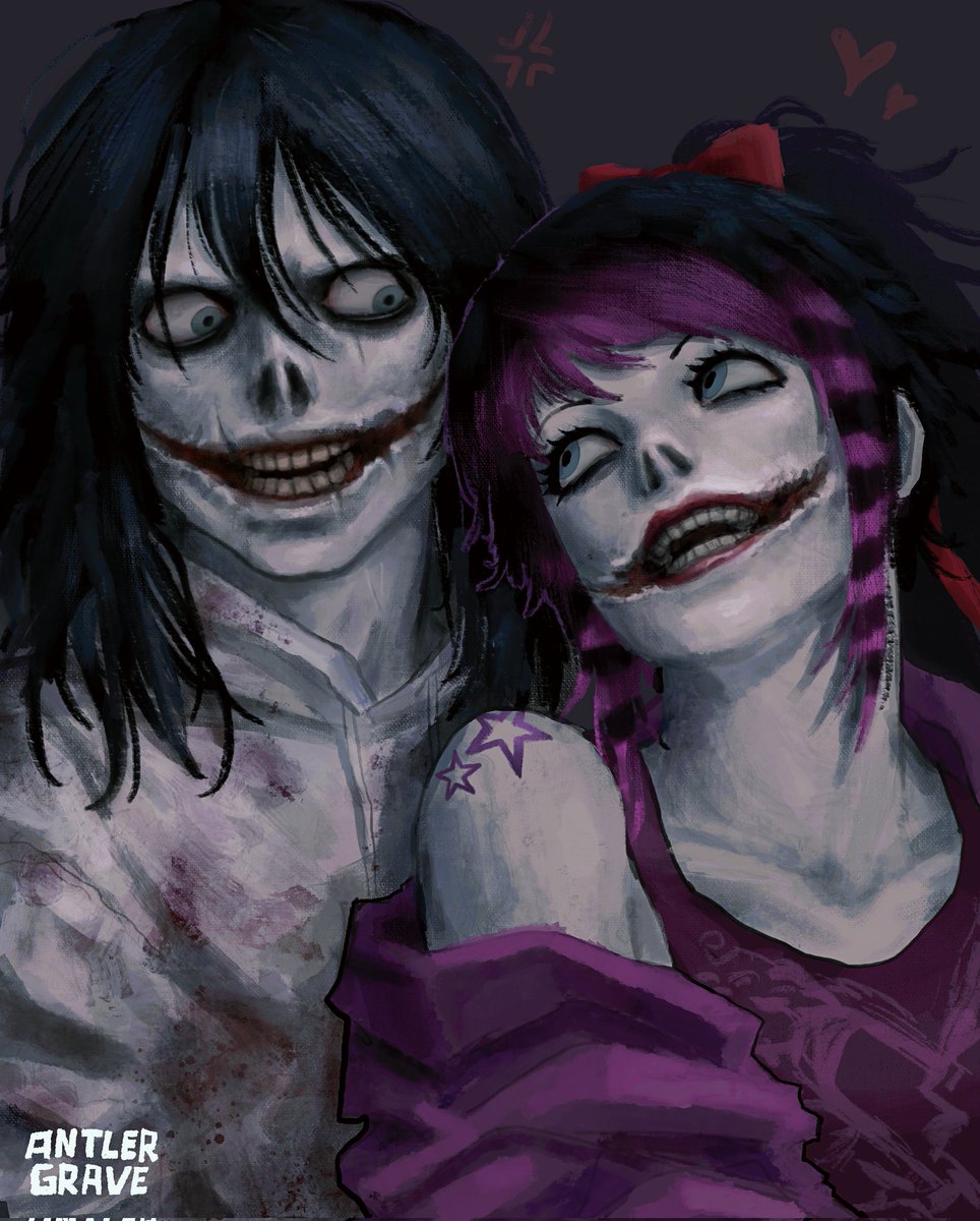 AntlerGrave's tweet photo. "just met my prince charming!!1! X3"

#ninathekiller #jeffthekiller #creepypasta https://t.co/B30XmlsBFC