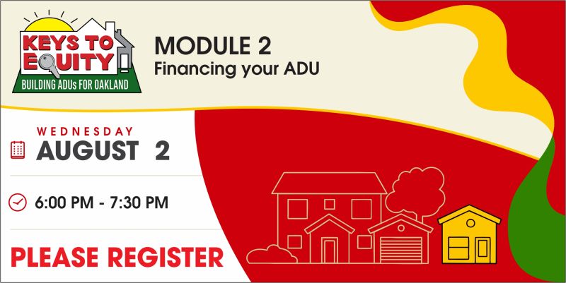 RNHSInc's tweet photo. 📣 Keys to Equity (KTE) Reminder 📣 

Module 2: August 2nd - Financing your ADU

https://t.co/SLW33S61b7 https://t.co/zScTUcV2Gn