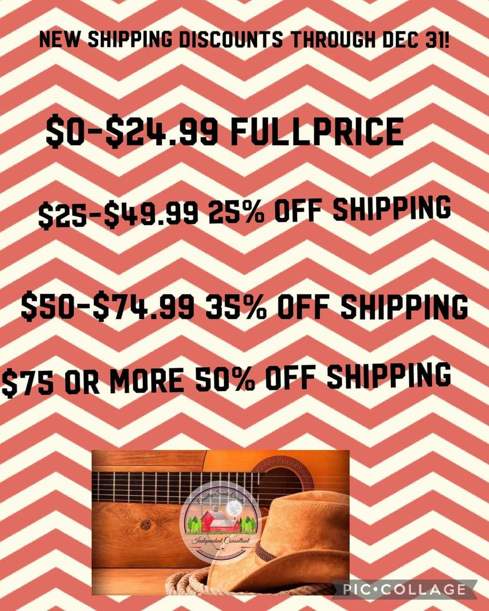 We have made changes to our shipping. These discounts are now in effect until December 31st. 
countryscentscandles.com/shop/daytonasc…