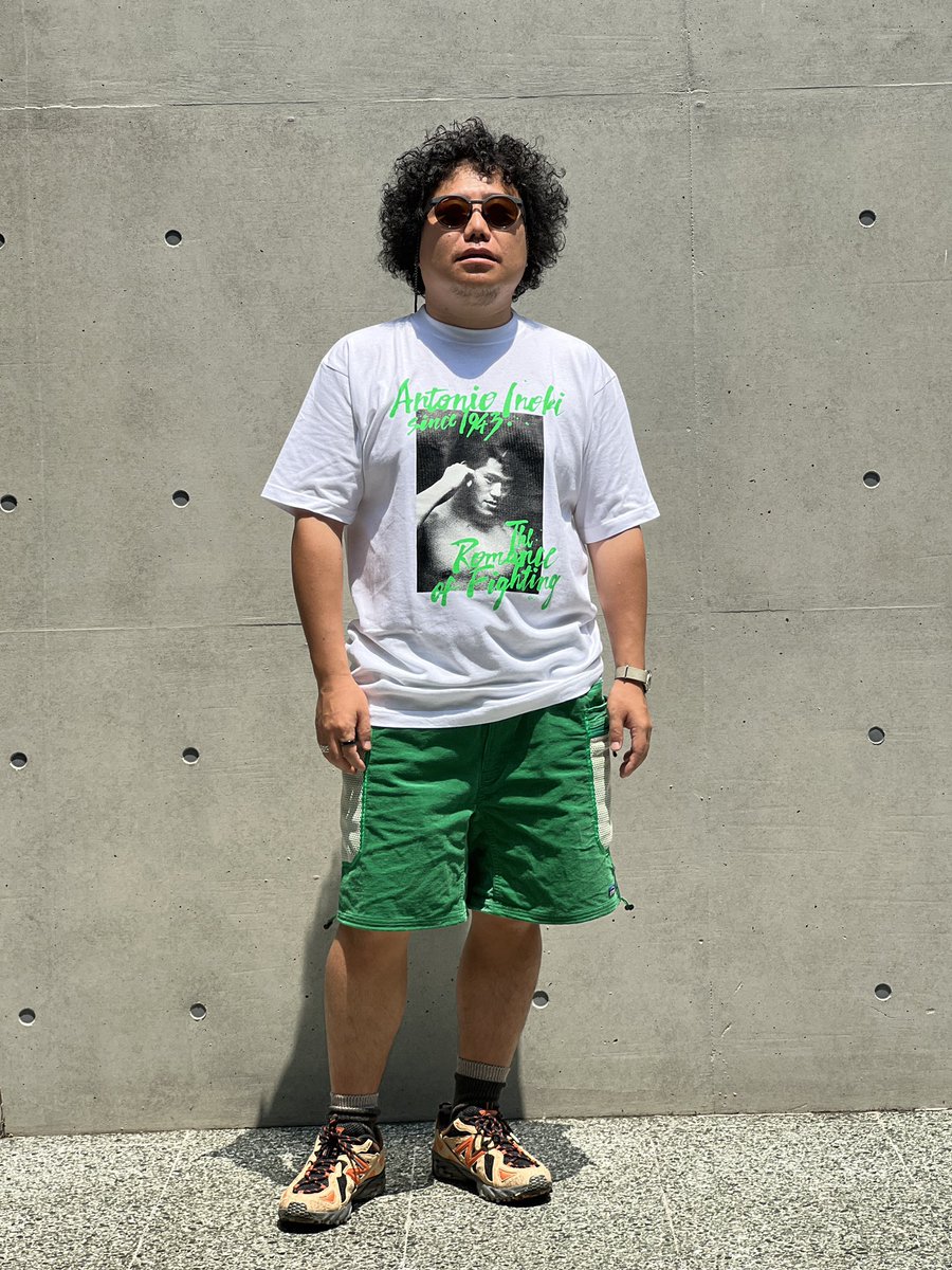 runrun1980's tweet photo. 新しいアントニオ猪木Tシャツ
緑好きには丁度良い8月3日から販売
@waypmusic
@gripswany
@theapartment_tokyo
@oakley
#アントニオ猪木
#fashion
#outdoor
#gripswany
#theapartment
#starbridge
#平のgear https://t.co/l3SjHCIdu1