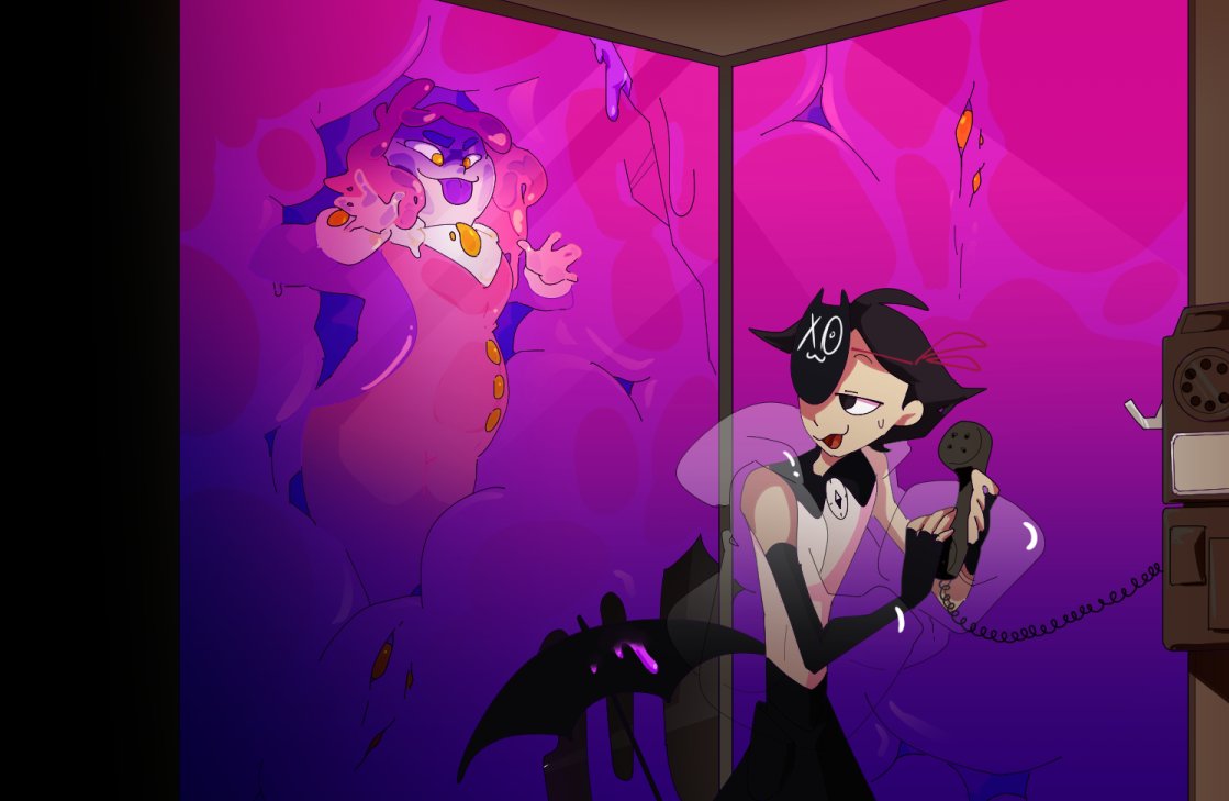 catphantoms's tweet photo. HORROR SHOW

attack for @rein_bel 

#artfight2023 #teamvampires https://t.co/CJ6qBEplIN