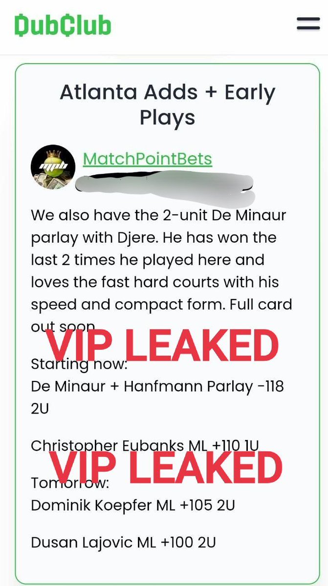 ItsCappersPicks's tweet image. #Matchpointbets