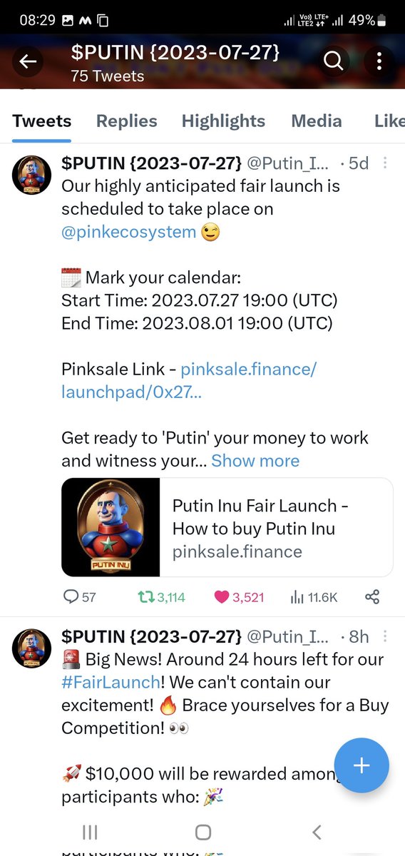 Bluwiepix99's tweet photo. @Putin_Inu Thank you so much @Putin_Inu for this wonderful opportunity you have shared to the community.
$Putin #PutinInu π» π
@dayalojha_
@santoshgodage
@sandip_s9 https://t.co/rZHwoVjpWQ
