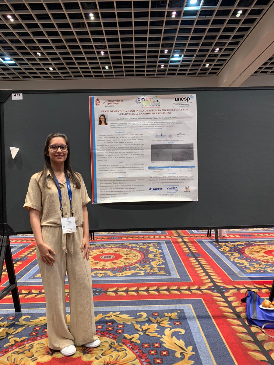 Santos' Lab (@santoslab_umcg) on Twitter photo You are still very welcome to have a look to the awesome works of my PhD students, #Maria, Giuseppina <a href="/giusmolinaro/">Giuseppina Molinaro</a>, Ruben <a href="/rubn_pareja/">Rubén Pareja</a>, and #Gabriela. Posters <a href="/CRSScience/">Controlled Release Society</a> #CRS2023
Extremely proud of all of you! 👏👏 You are still very welcome to have a look to the awesome works of my PhD students, #Maria, Giuseppina <a href="/giusmolinaro/">Giuseppina Molinaro</a>, Ruben <a href="/rubn_pareja/">Rubén Pareja</a>, and #Gabriela. Posters <a href="/CRSScience/">Controlled Release Society</a> #CRS2023
Extremely proud of all of you! 👏👏