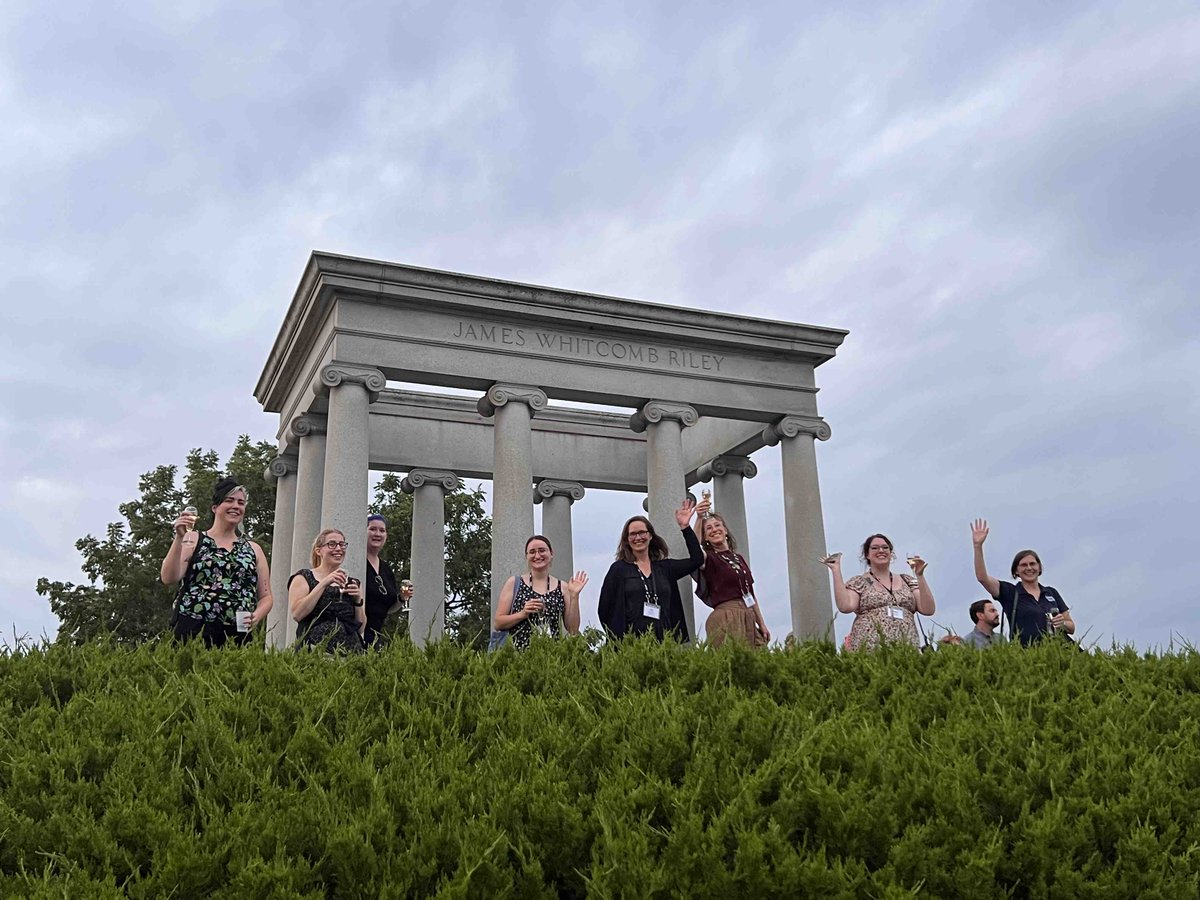 MidWestMuseums's tweet photo. AND we made it to the top of The Crown! What a view - and what a crew! #ProudMuseumPeople #BrakingPoint #AMM_2023 #IndianaMuseums https://t.co/UuN6ZsVesG