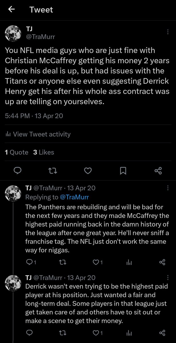 Just a reminder that the Panthers made Christian McCaffrey the highest paid running back in the history of the league when he had 2 full years left on his deal. A Panthers team that was rebuilding had no issues paying McCaffrey & @JimIrsay has the nerve to talk about bad faith. https://t.co/5JXgkiNMGV https://t.co/iyd75j7xMd