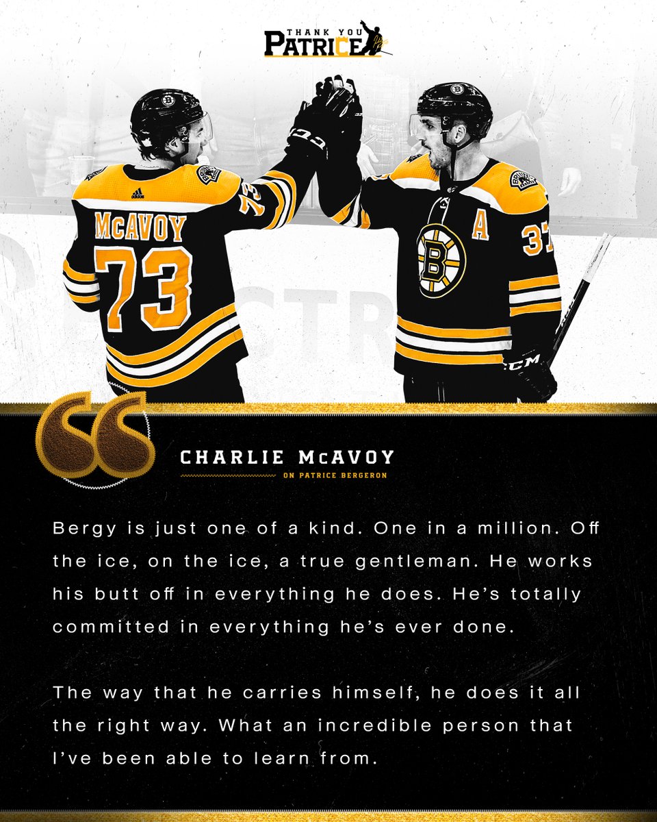 NHLBruins's tweet photo. One in a million.

#MerciBergy https://t.co/7GzxIM9YxF