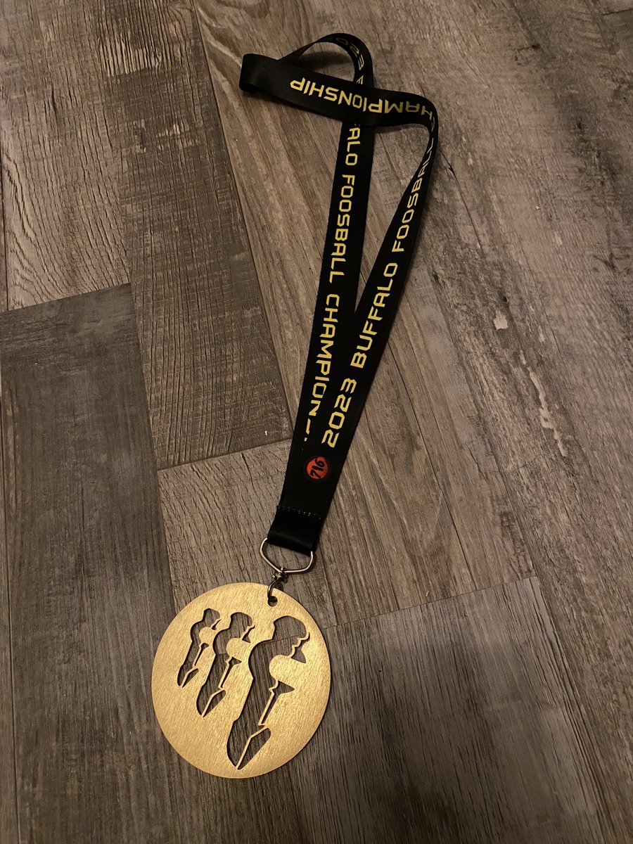 BuffaloFoosball's tweet photo. 20 of these one-of-a-kind medals to be awarded Sat, Aug 5. Cash prizes, cases of RedBull, and prize packages from @BisonBilliards! https://t.co/er5r6YEWcc