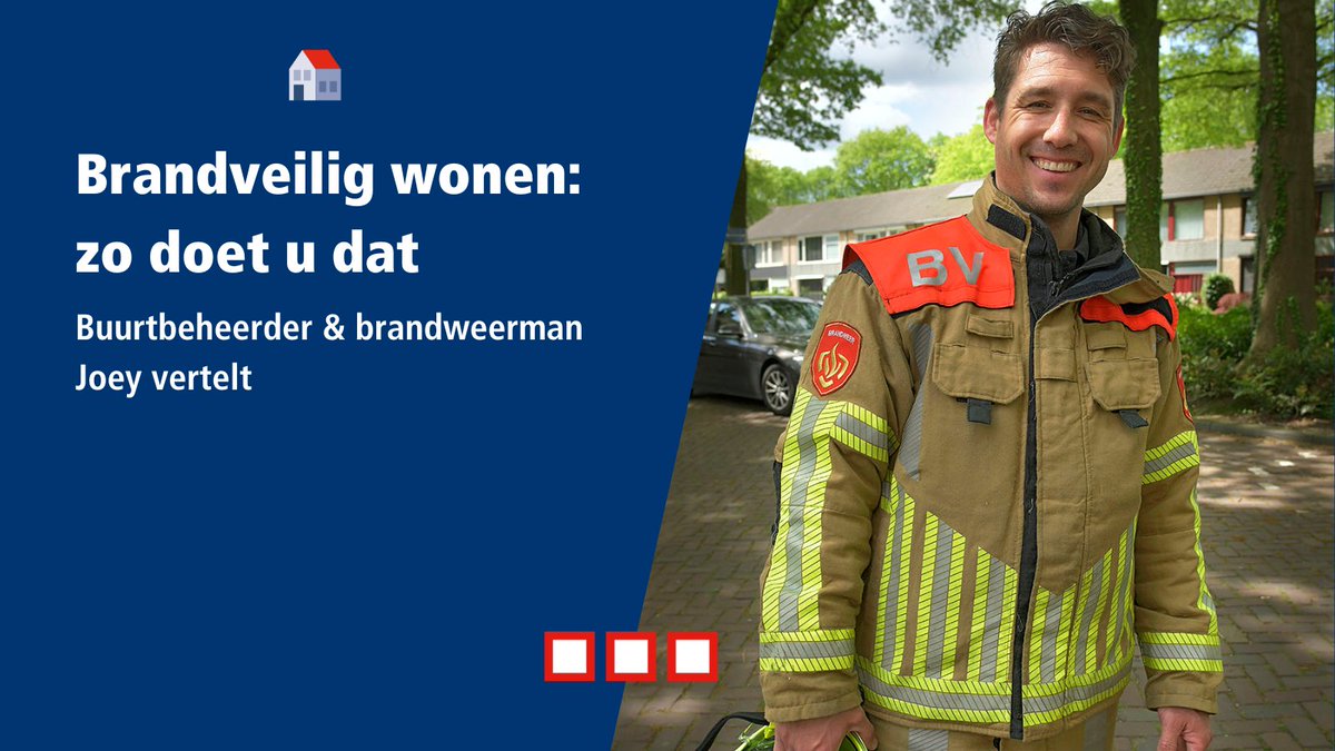 Woningbrand komt nog te vaak voor. Joey is buurtbeheerder én brandweerman. 🚒 Die ervaring komt goed van pas. "Ik praat met bewoners over brandveilig wonen. Dat heb je vaak zelf in de hand." bit.ly/45lNvnJ 
#woningbrand #brandveiligwonen #brandveiligheid