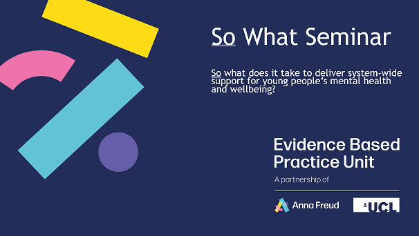 EBPUnit's tweet photo. In case you missed our last So what #seminar So what does it take to deliver system-wide support for young people's #MentalHealth and #wellbeing?
#HeadStartLearning
You can now watch the recording here: https://t.co/va7HQCIOfC https://t.co/xFrDe1sxEd