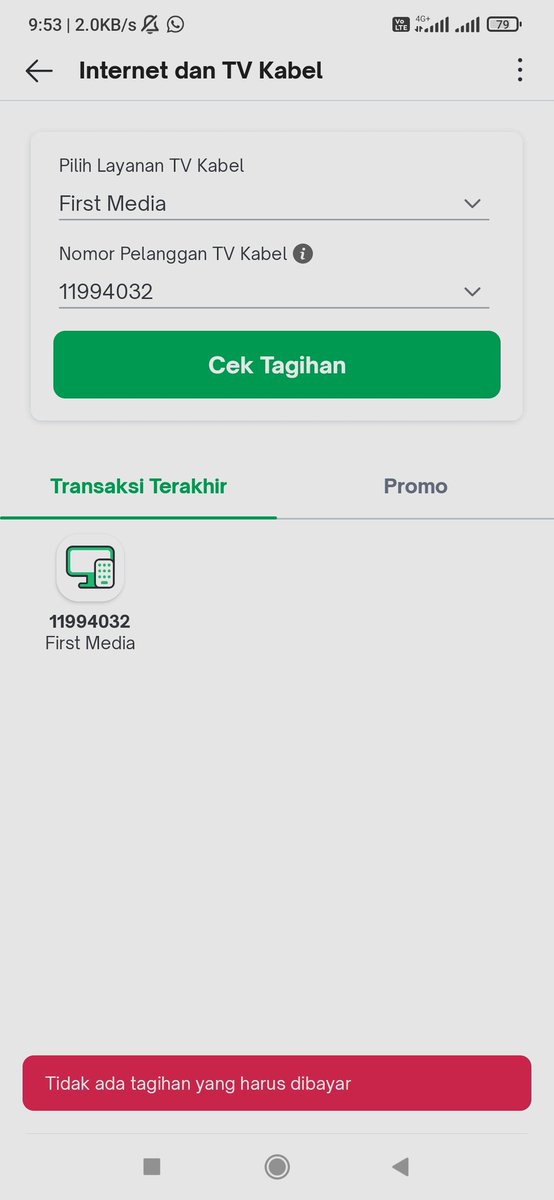 ananurmuth's tweet photo. @FirstMediaCares kenapa tidak bisa melakukan pembayaran ya min? Mohon diinformasikan untuk nomor ID 11994032 di merchant online banking juga tidak muncul tagihan https://t.co/L7s7Cbqal9