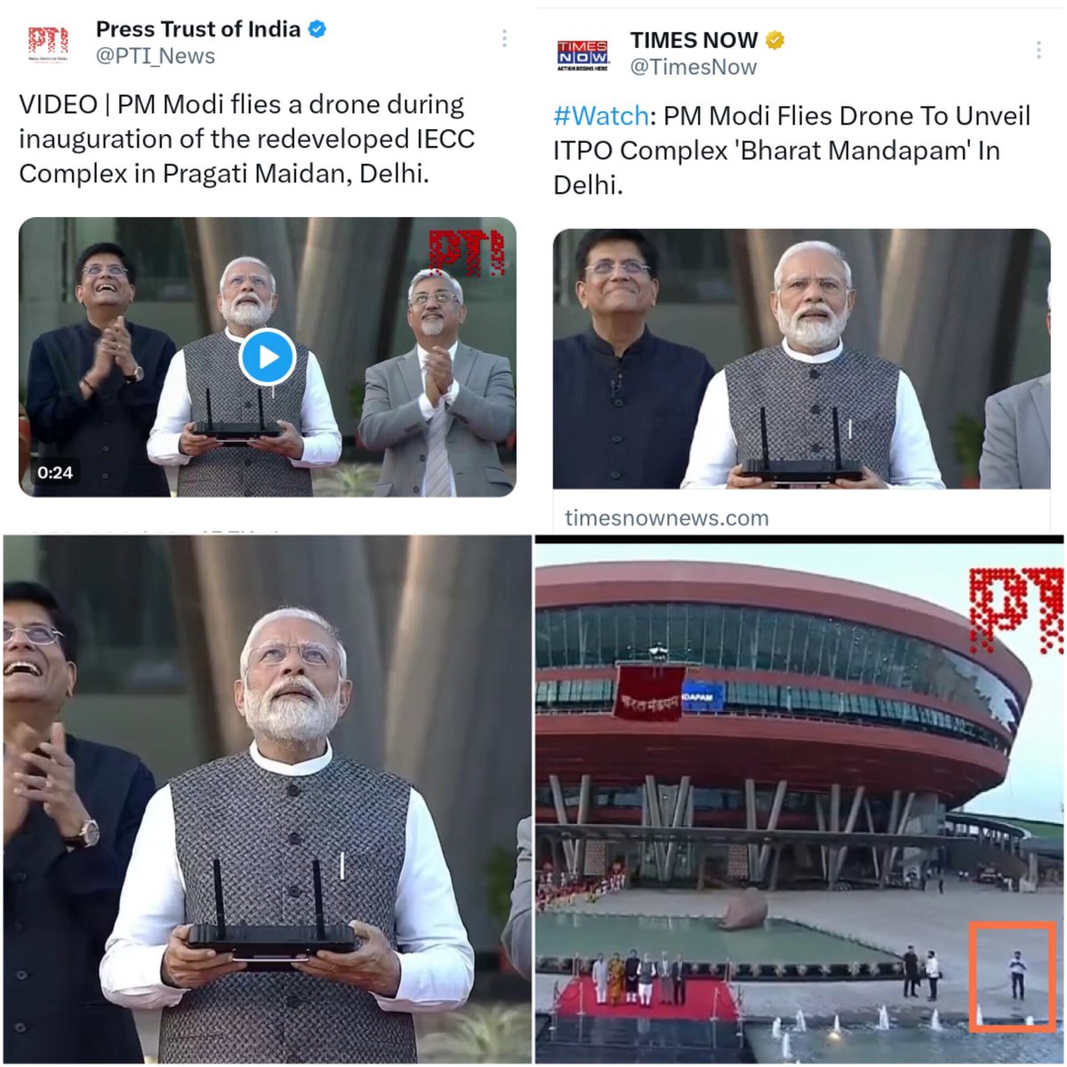 When someone does not wake up properly, this type of mistake happens...😅
----
See the fourth photo and imagine what Modi does and what he actually does.😂