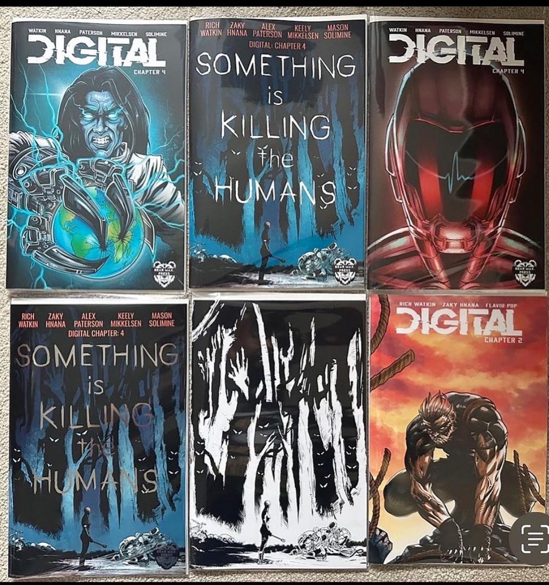 Love this!!
‘Digital’ Chapter 4 is back from the printers now. 

‘Digital’ is my friends comic and it’s also the first cover I’ve done for a comic that isn’t mine.

It’s a great comic and you can follow it here at @digitalcbs and @bearmaxpress